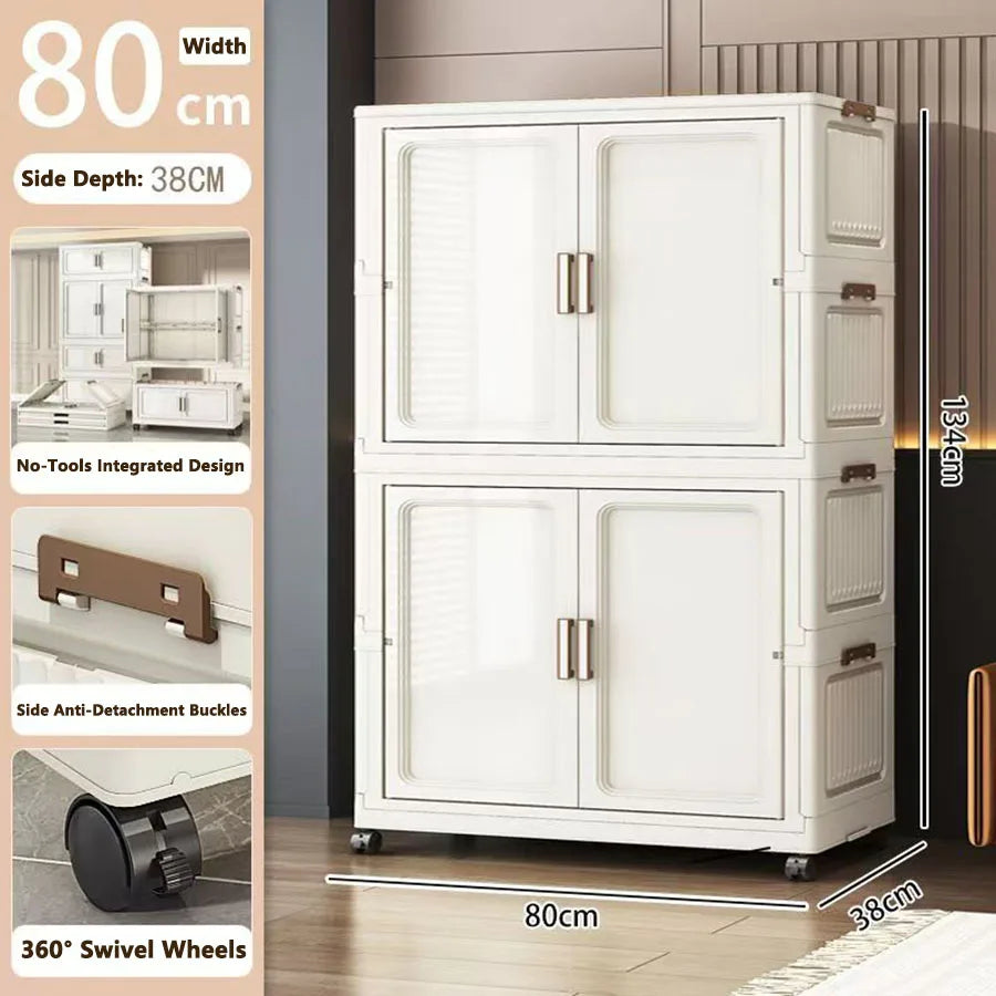 Folding Storage Cabinet Multi-Scene Closet Organizer - Home Organization Solution