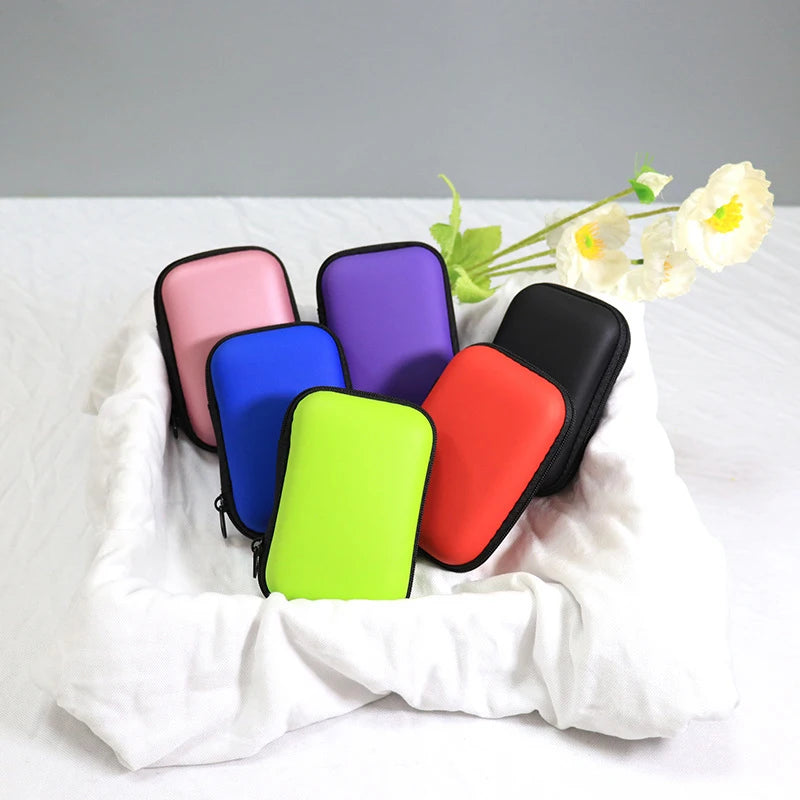 Earphone Data Storage Bag Oval Square Rectangle Cable Organizer Bags Mini Zipper Pouch Tech Gadgets Portable Charger U Disk Case