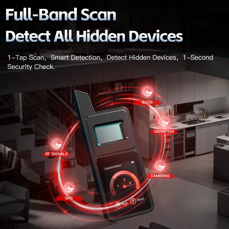 Hidden Camera Detector T6 Big Touch Screen Anti Spy Gadgets GPS Detector Bug Finder Wireless Signal Detection Infrared Scanner