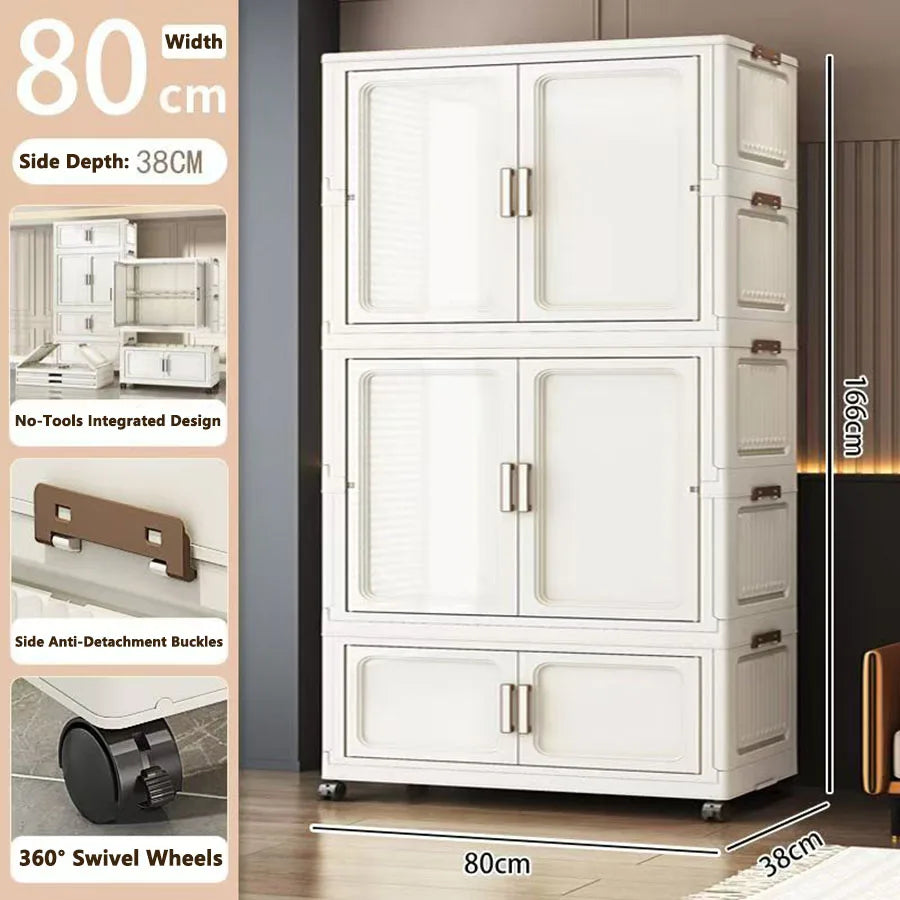 Folding Storage Cabinet Multi-Scene Closet Organizer - Home Organization Solution
