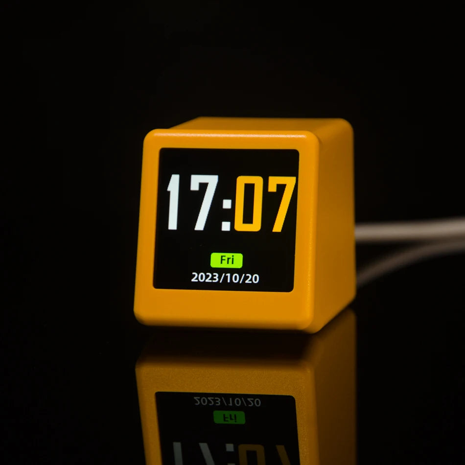 GeekMagic Smalltv-Ultra Cheap Smart Gift Desktop Bed Clock WiFi Weather Forecast Station Photo Album with Gif Animation Tech Gif
