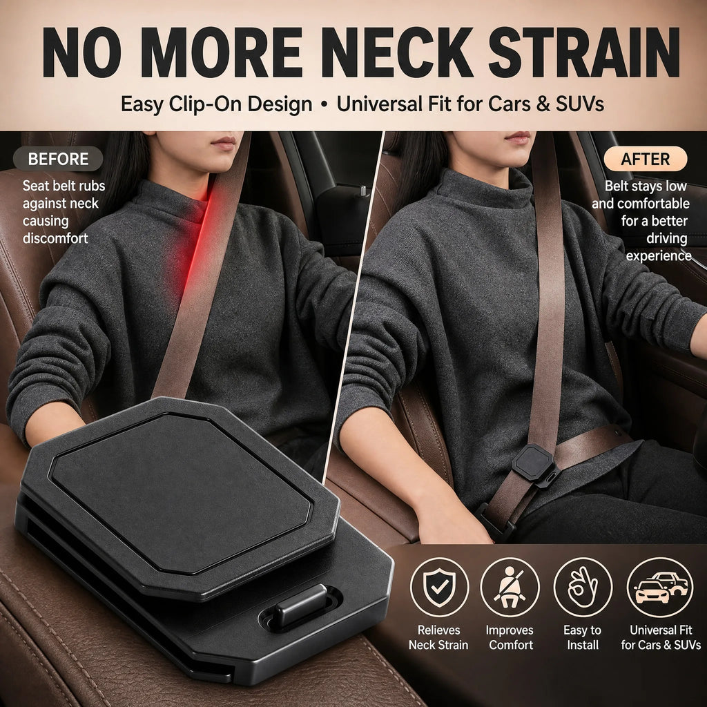 Car Seat Belt Adjuster, Seat Belt Shoulder and Neck Clip, Anti-Slip Buckle, Lock Protector, Comfortable Driving, Car Accessories