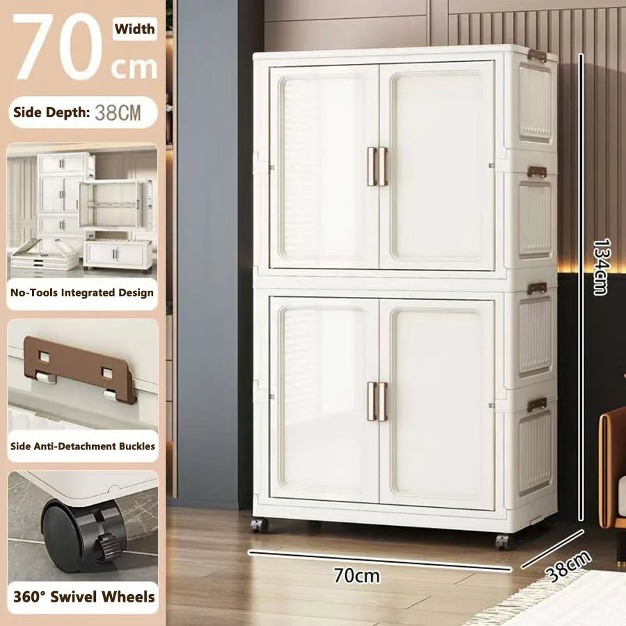 Folding Storage Cabinet Multi-Scene Closet Organizer - Home Organization Solution