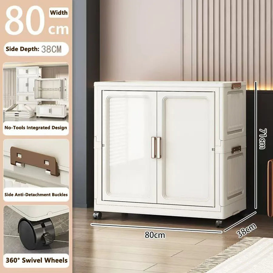Folding Storage Cabinet Multi-Scene Closet Organizer - Home Organization Solution