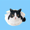 Cat Print Drawstring Cosmetic Bag, Lightweight Makeup Pouch with Zipper for Travel Home Organization