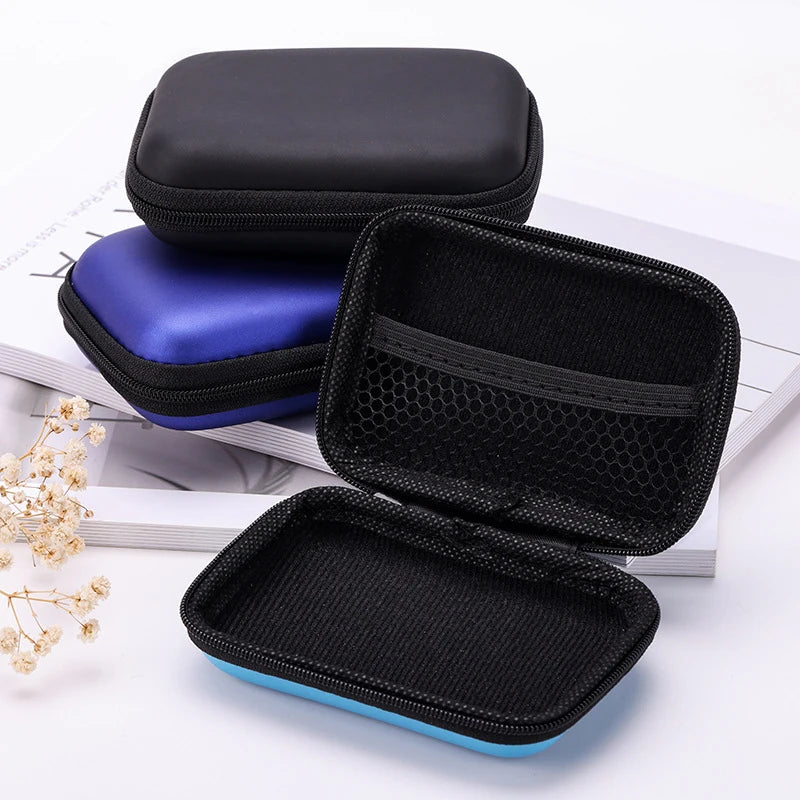 Earphone Data Storage Bag Oval Square Rectangle Cable Organizer Bags Mini Zipper Pouch Tech Gadgets Portable Charger U Disk Case