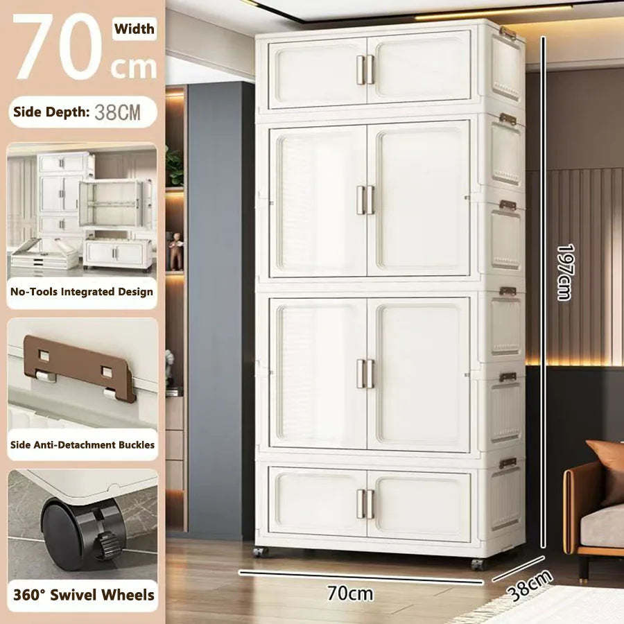 Folding Storage Cabinet Multi-Scene Closet Organizer - Home Organization Solution