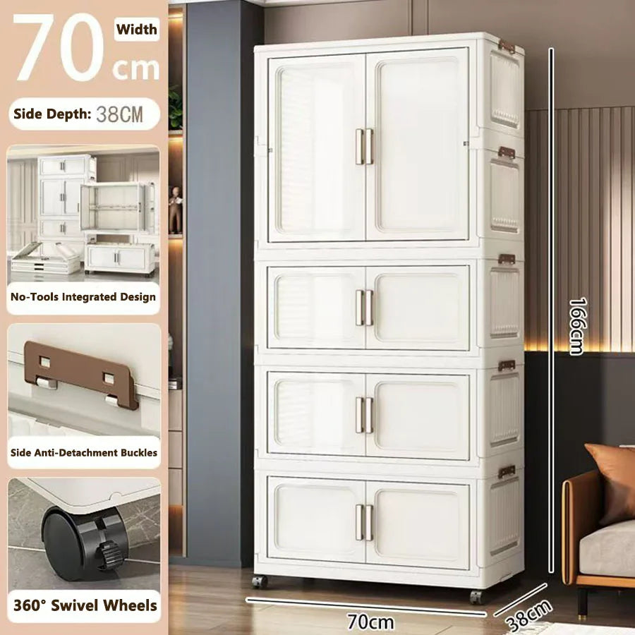 Folding Storage Cabinet Multi-Scene Closet Organizer - Home Organization Solution