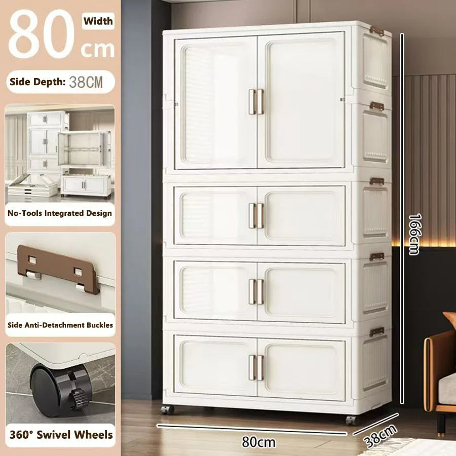 Folding Storage Cabinet Multi-Scene Closet Organizer - Home Organization Solution