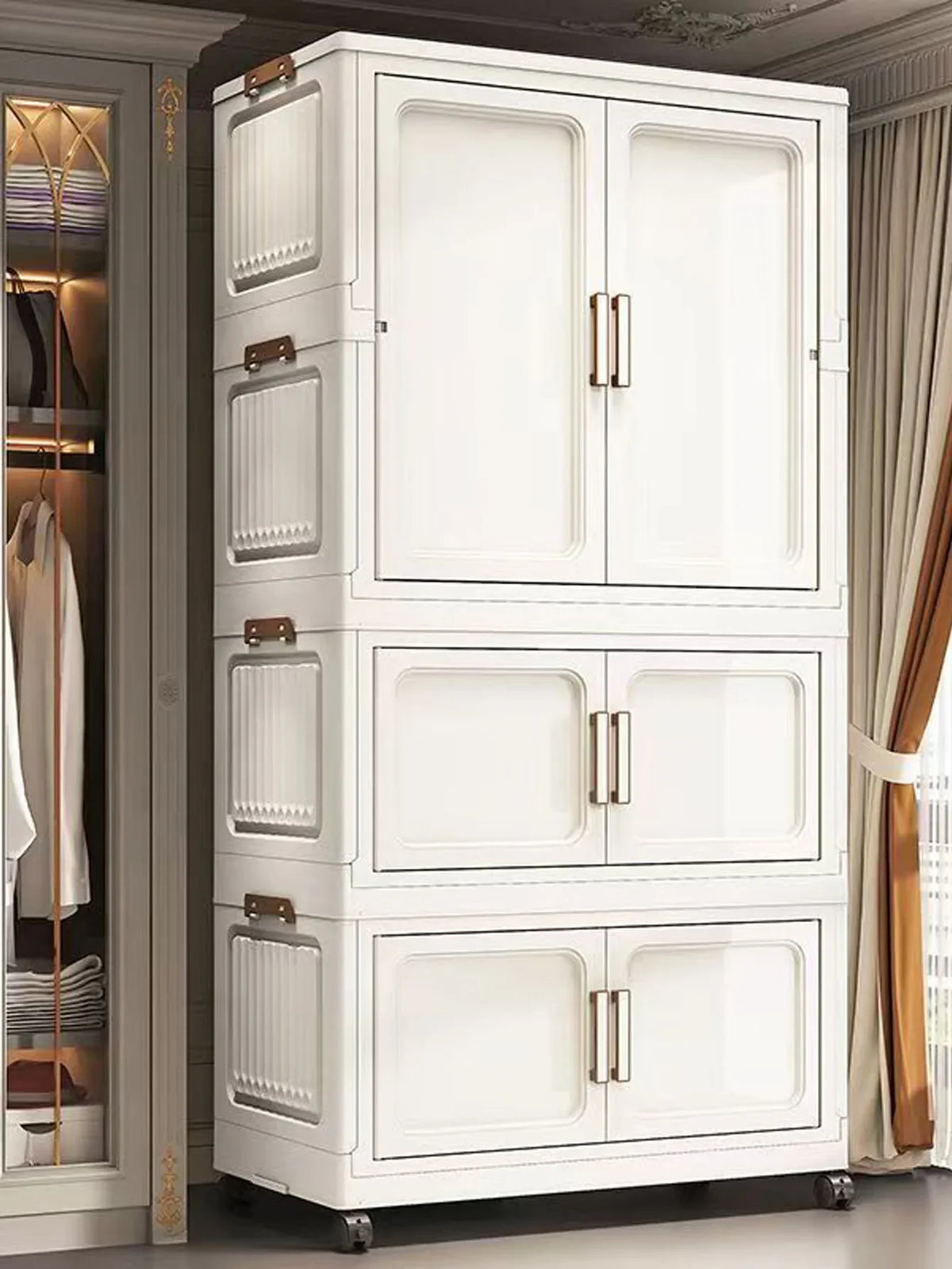 Folding Storage Cabinet Multi-Scene Closet Organizer - Home Organization Solution