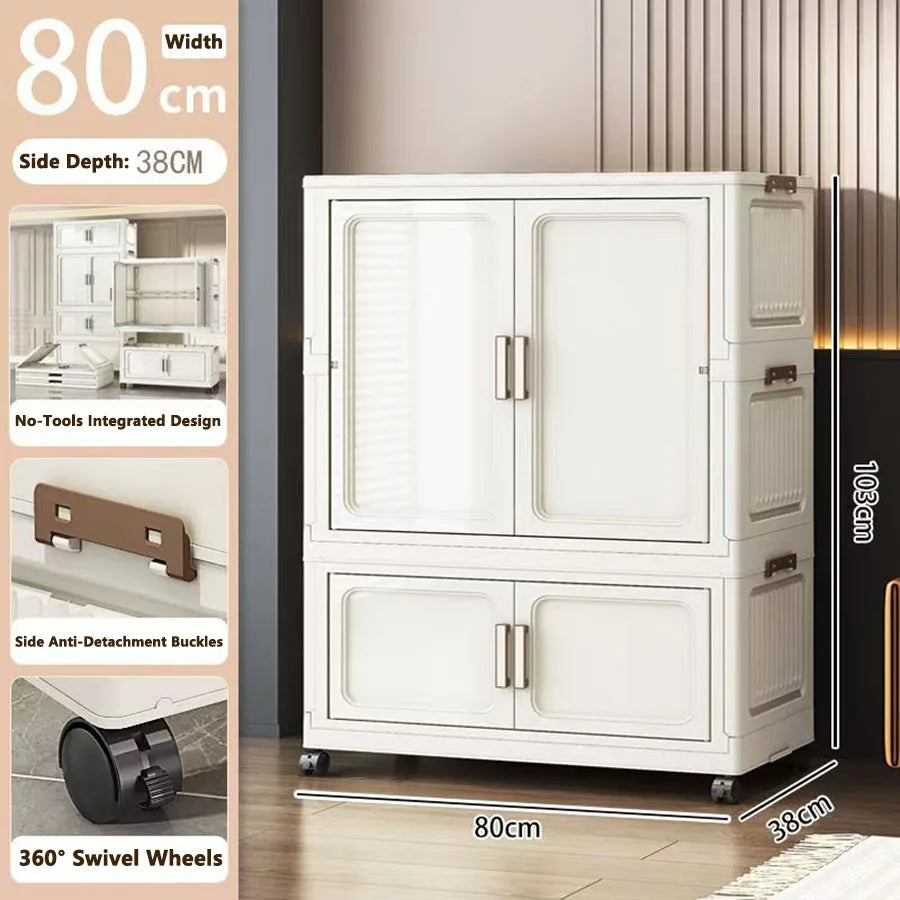 Folding Storage Cabinet Multi-Scene Closet Organizer - Home Organization Solution