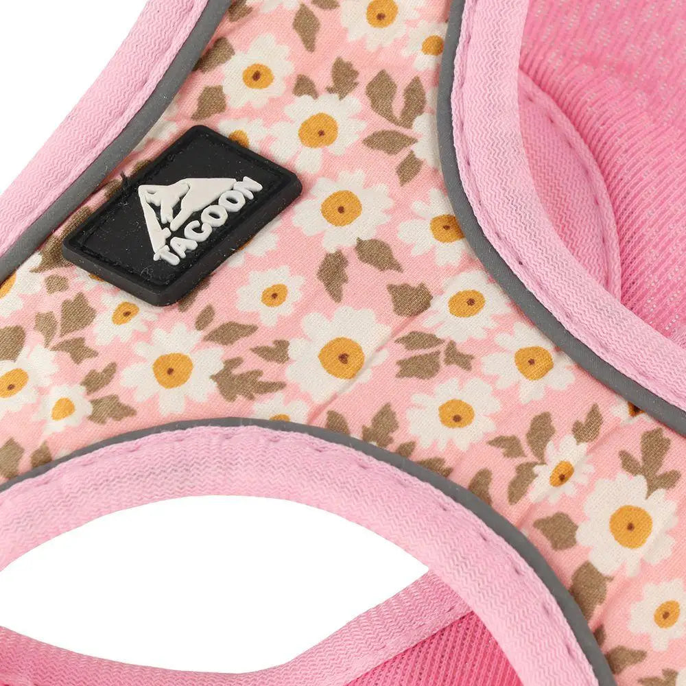 Cat Accessories Floral Pet Harness Reflective Anti Escape Dog Leash Set Adjustable Meash Cat Chest Strap Small Dogs