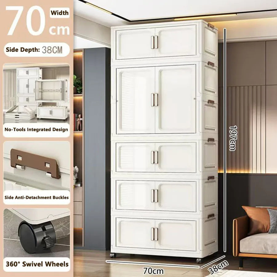 Folding Storage Cabinet Multi-Scene Closet Organizer - Home Organization Solution