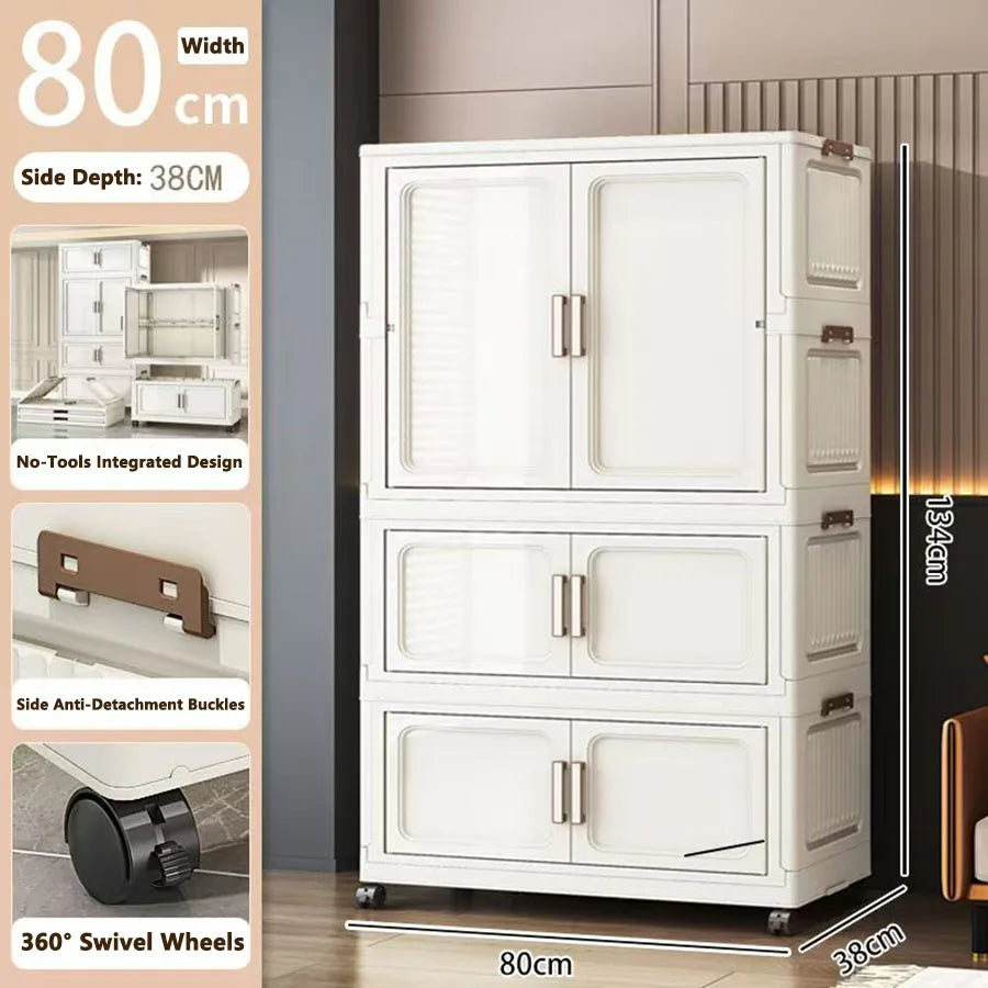 Folding Storage Cabinet Multi-Scene Closet Organizer - Home Organization Solution