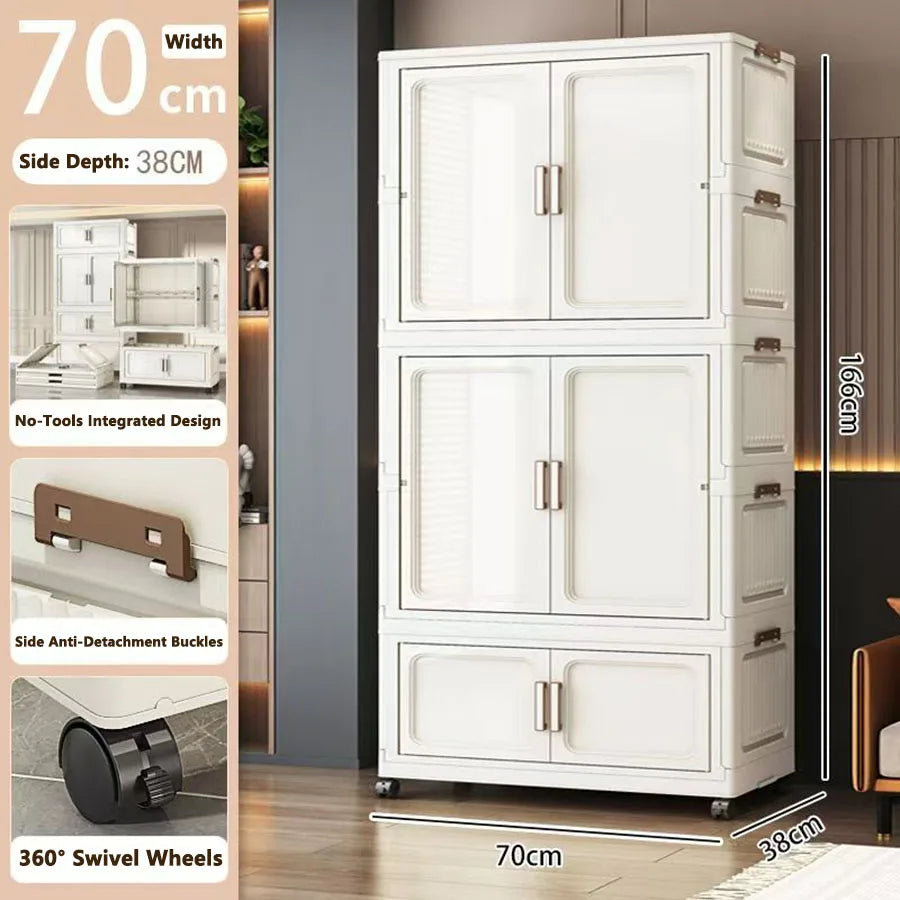 Folding Storage Cabinet Multi-Scene Closet Organizer - Home Organization Solution