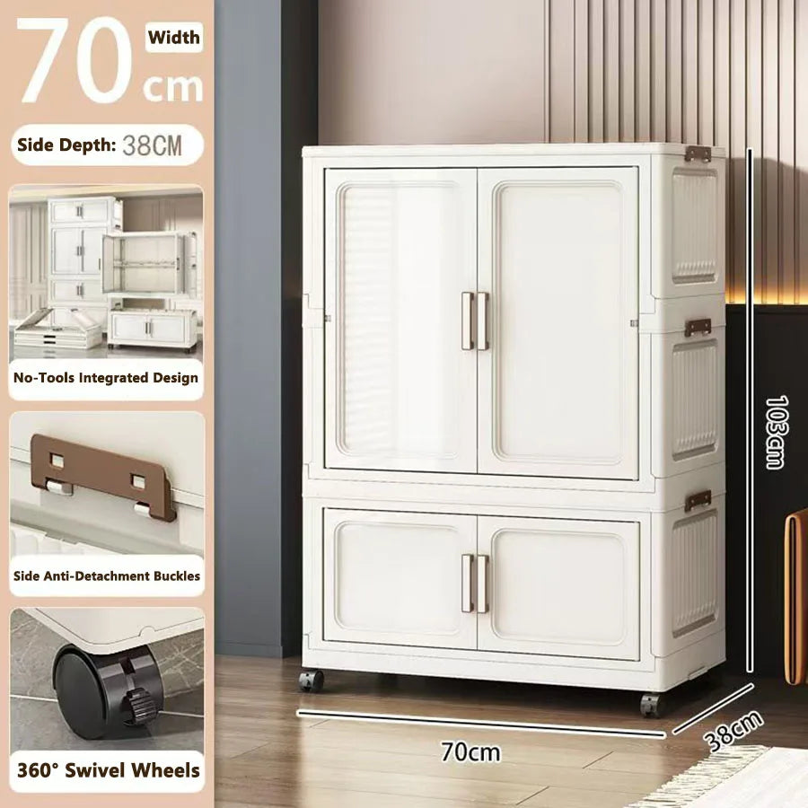 Folding Storage Cabinet Multi-Scene Closet Organizer - Home Organization Solution