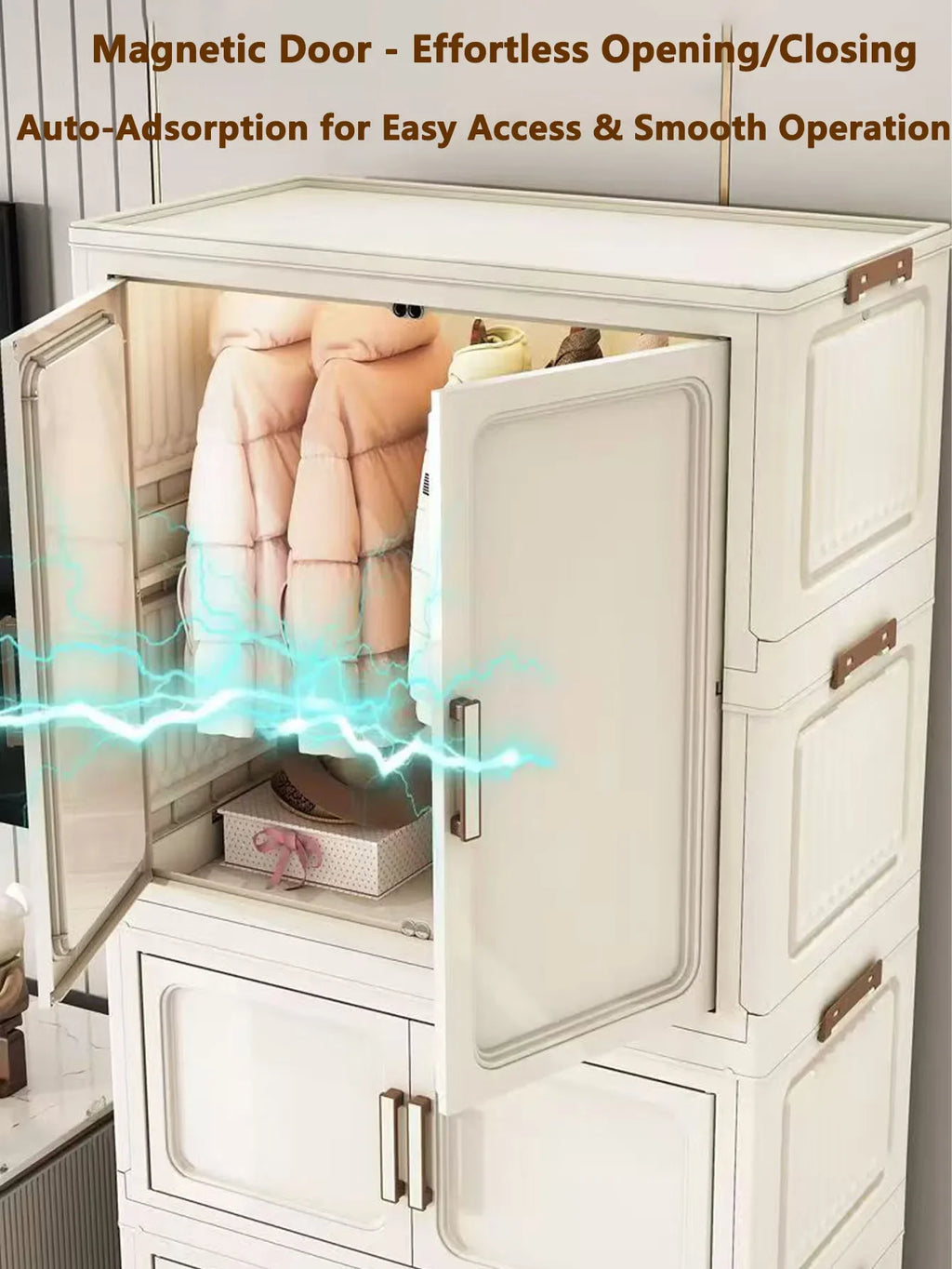 Folding Storage Cabinet Multi-Scene Closet Organizer - Home Organization Solution