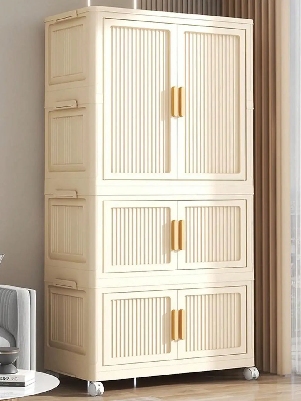 Multifunction Dustproof Folding Storage Cabinet Wardrobe Sundries Organizer Multi-Specification Home Organization Solution