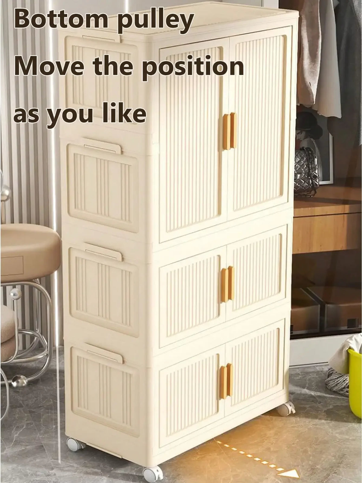 Multifunction Dustproof Folding Storage Cabinet Wardrobe Sundries Organizer Multi-Specification Home Organization Solution