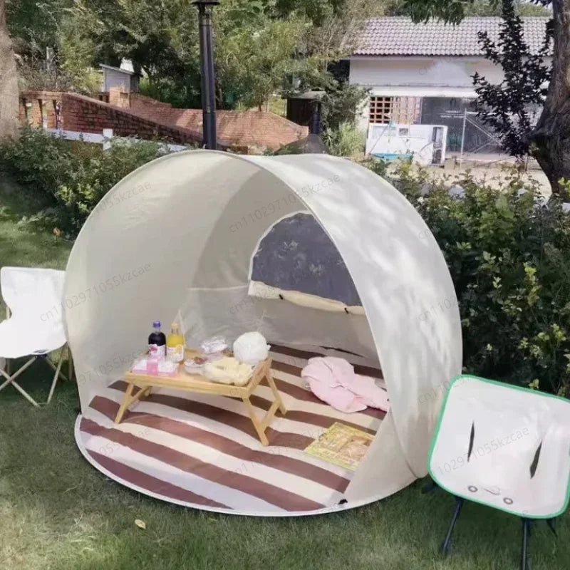 Outdoor Camping One-Click Open Tent Large Space Sun-Proof Garden Courtyard Game Shed