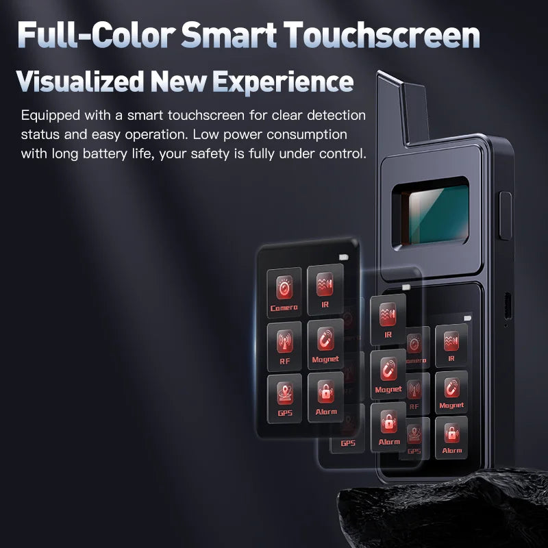 Hidden Camera Detector T6 Big Touch Screen Anti Spy Gadgets GPS Detector Bug Finder Wireless Signal Detection Infrared Scanner